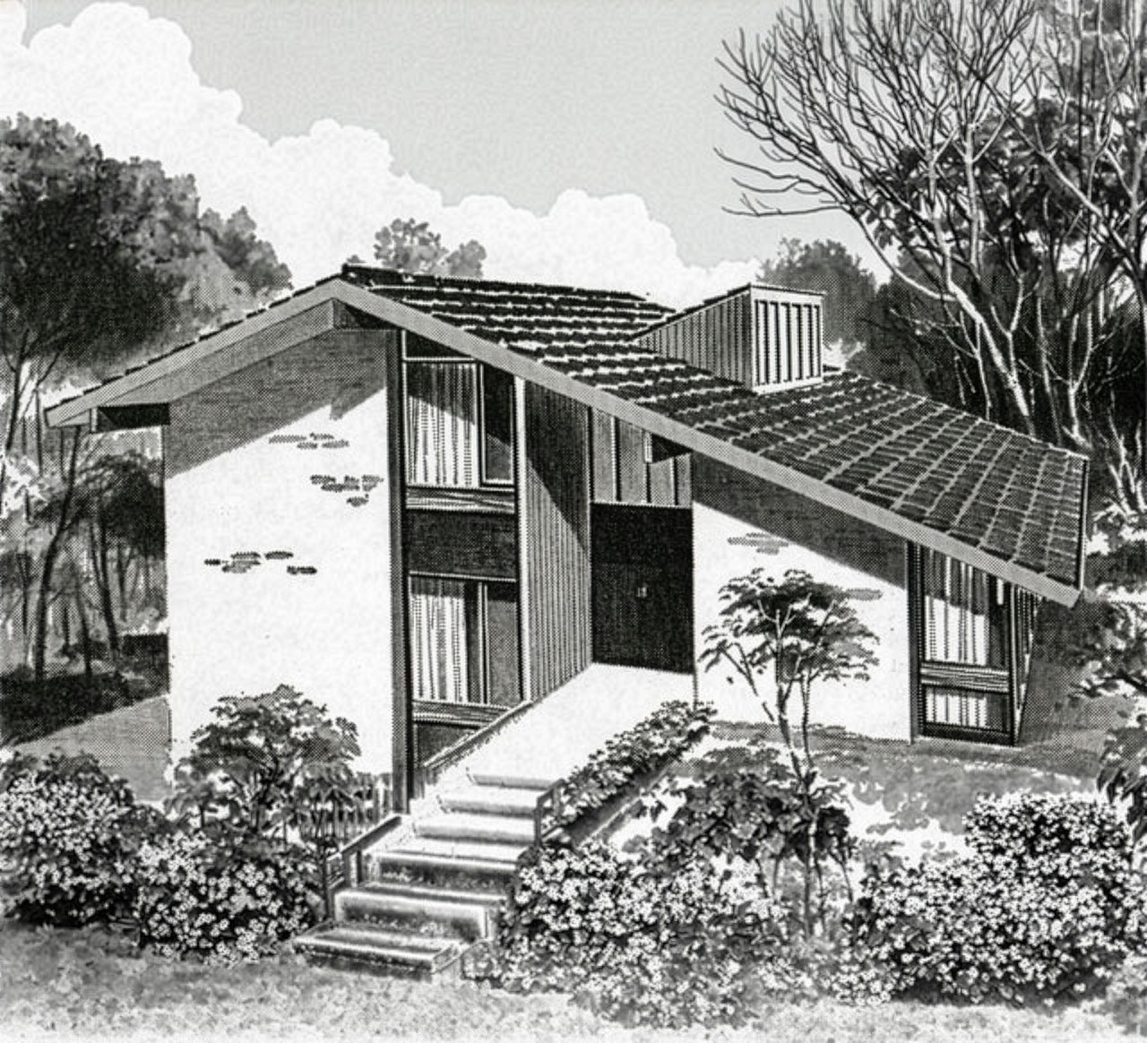 Illustrated Split-level home